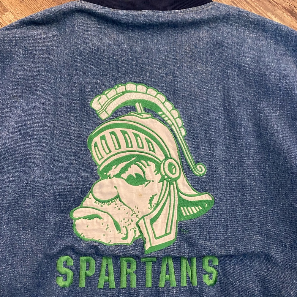 Vintage 1990s Michigan State Denim Gruff Sparty Jacket
Men’s Size Medium - Picture 4 of 11
